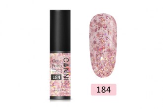 Canni 184 Gel polish, Pink Glitter (5ml)