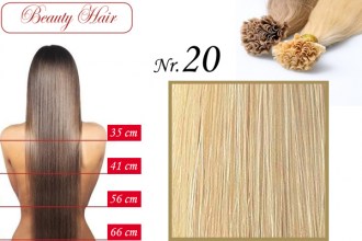 BeautyHair, Keratin Bond Hair Extension, Nr.20, 66 cm, Straight