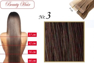 BeautyHair, Tape Extension, Nr.3, 56 cm, Straight