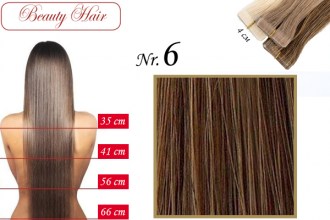 BeautyHair, Tape Extension, Nr.6, 41 cm, Straight