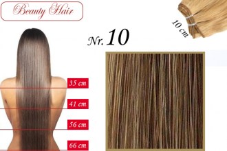 BeautyHair, Weft hair Extension, Nr.10, 66 cm, Staight
