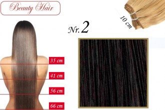 BeautyHair, Weft hair Extension, Nr.2, 41 cm, Staight