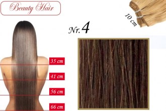 BeautyHair, Weft hair Extension, Nr.4, 66 cm, Staight