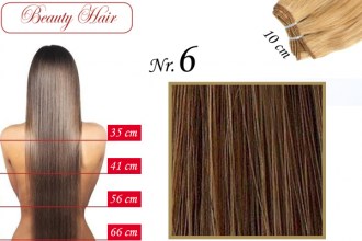 BeautyHair, Weft hair Extension, Nr.6, 41 cm, Staight