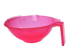 Bowl For Hair Dyeing with Teeth Red