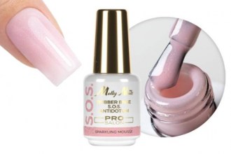 Molly Nails Rubber Base Sparkling Mousse (15g)