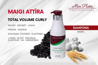 Mon Platin Black Caviar Total Volume Shampoo for Curly Hair , 500ml