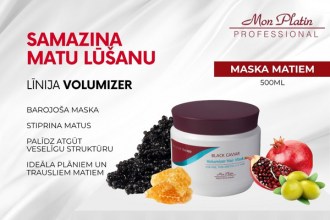 Mon Platin Black Caviar Volumizer Hair Mask for fine, thin and fragile hair, 500ml