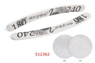 Nail File, LUX, Banan, shaped, Zebra, 180/240