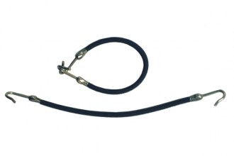 Rubber Bands With Hooks, Black (2pcs)