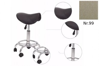 Salon Stool, Saddle Type, 9232 (color:99, light brown)